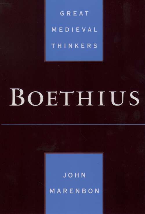 Book cover of Boethius (Great Medieval Thinkers)