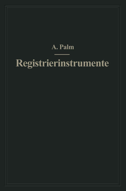Book cover of Registrierinstrumente (1950)