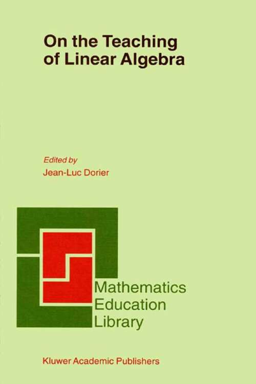 Book cover of On the Teaching of Linear Algebra (2000) (Mathematics Education Library #23)