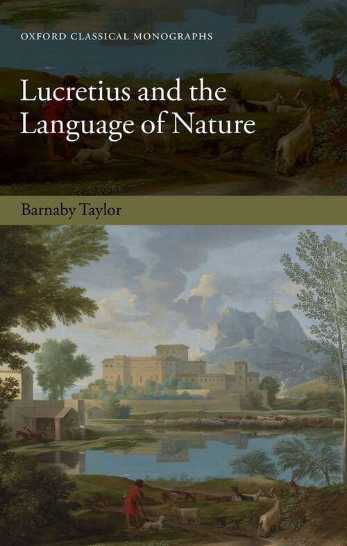 Book cover of Lucretius and the Language of Nature (Oxford Classical Monographs)