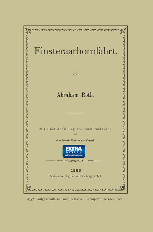 Book cover of Finsteraarhornfahrt (1863)