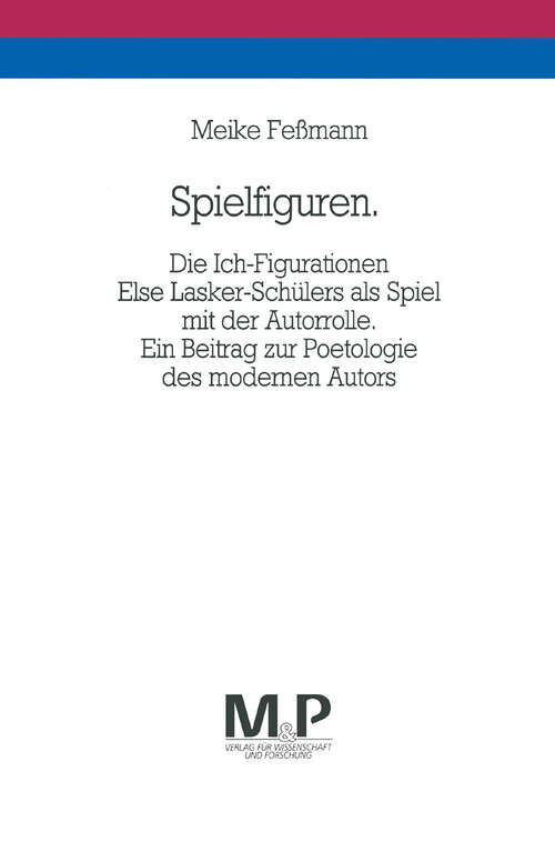 Book cover of Spielfiguren: M&P Schriftenreihe (1. Aufl. 1992)