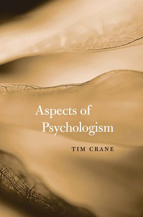 Book cover of Aspects of Psychologism