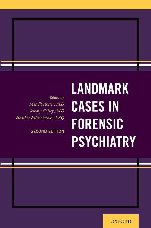 Book cover of Landmark Cases in Forensic Psychiatry (Landmark Papers In)