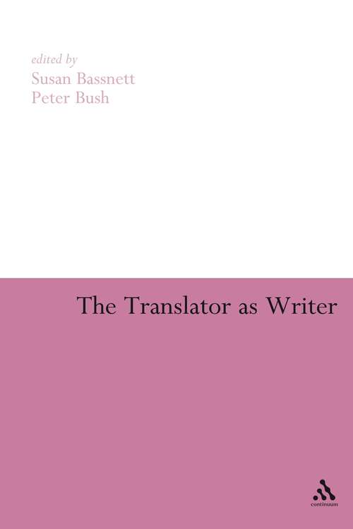 Book cover of The Translator as Writer