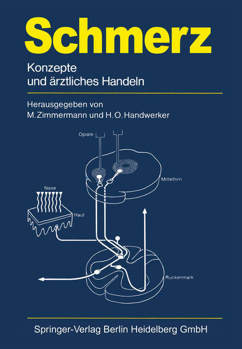 Book cover of Schmerz: Konzepte und ärztliches Handeln (1984)