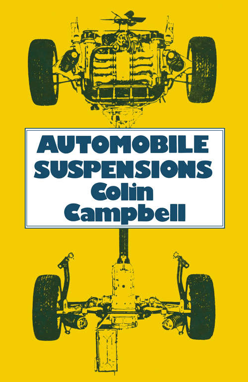 Book cover of Automobile Suspensions (1981)