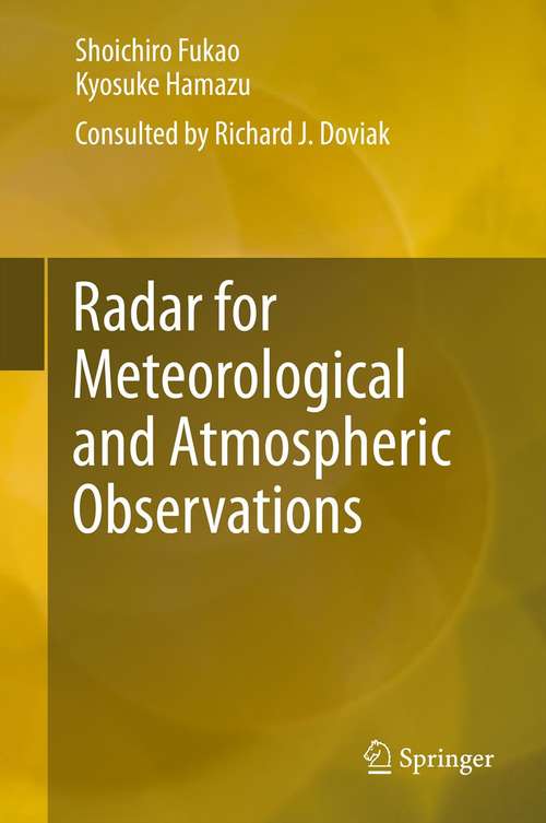 Book cover of Radar for Meteorological and Atmospheric Observations (2014)