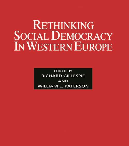 Book cover of Rethinking Social Democracy in Western Europe