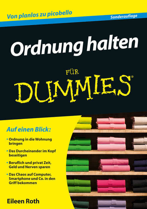Book cover of Ordnung halten für Dummies (2. Auflage) (Für Dummies)