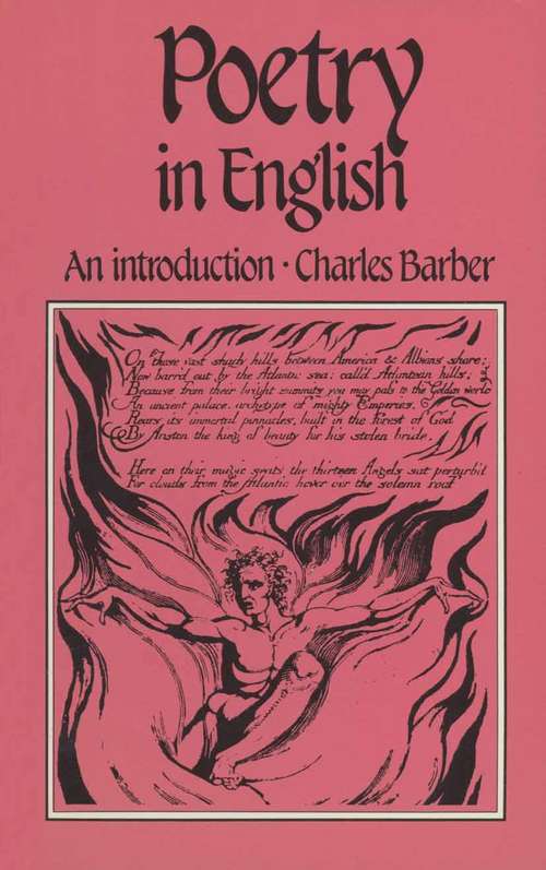 Book cover of Poetry in English: An Introduction: An Introduction (1st ed. 1983)