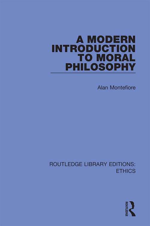Book cover of A Modern Introduction to Moral Philosophy