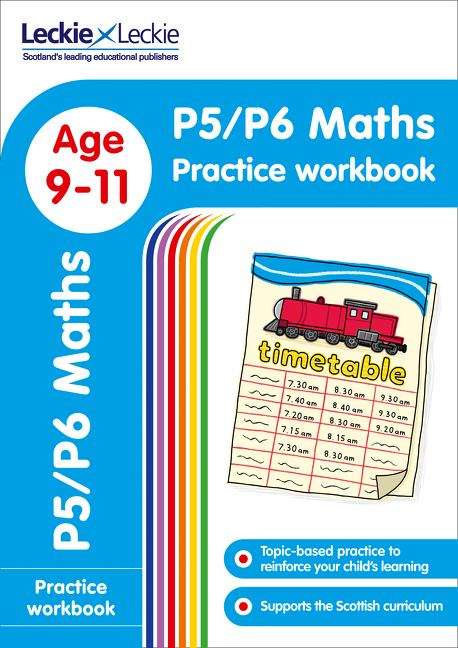Book cover of P5/P6 Maths Practice Workbook (PDF) (Leckie Primary Success Series)