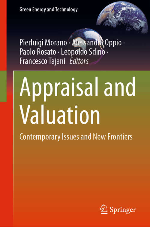 Book cover of Appraisal and Valuation: Contemporary Issues and New Frontiers (1st ed. 2021) (Green Energy and Technology)
