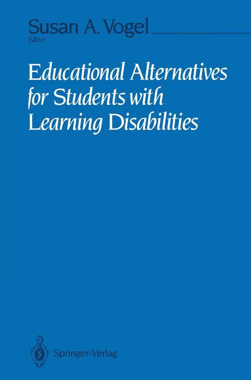 Book cover of Educational Alternatives for Students with Learning Disabilities (1992)