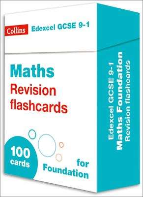 Book cover of New Edexcel GCSE 9-1 Maths Foundation Revision Flashcards (PDF) (Collins GCSE 9-1 Revision Ser.)