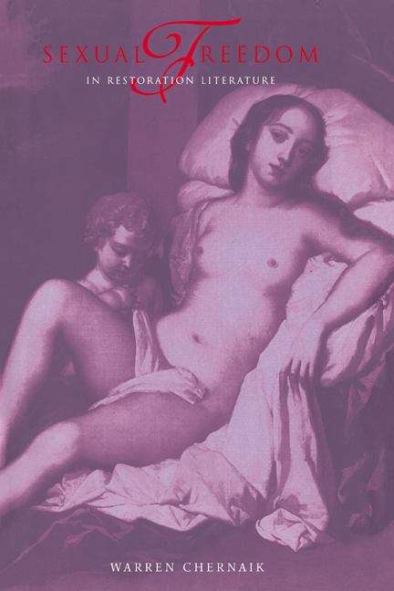 Book cover of Sexual Freedom In Restoration Literature (PDF)