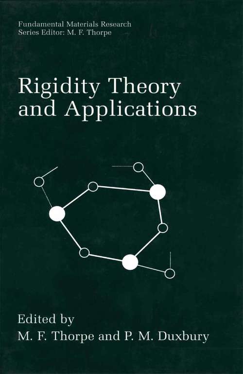 Book cover of Rigidity Theory and Applications (1999) (Fundamental Materials Research)
