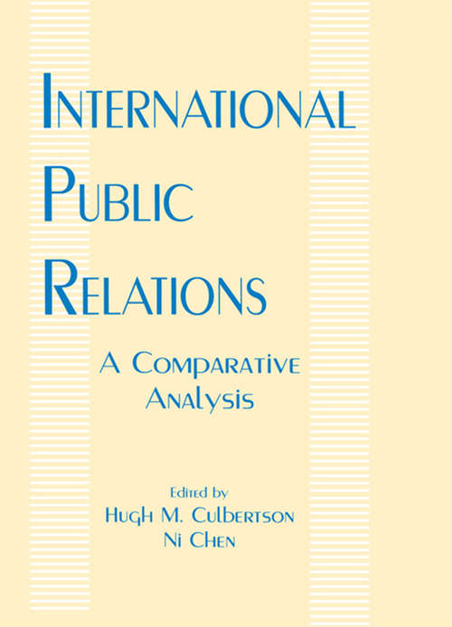 Book cover of International Public Relations: A Comparative Analysis
