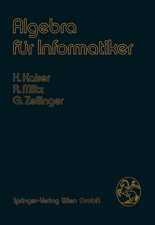 Book cover of Algebra für Informatiker (1981)