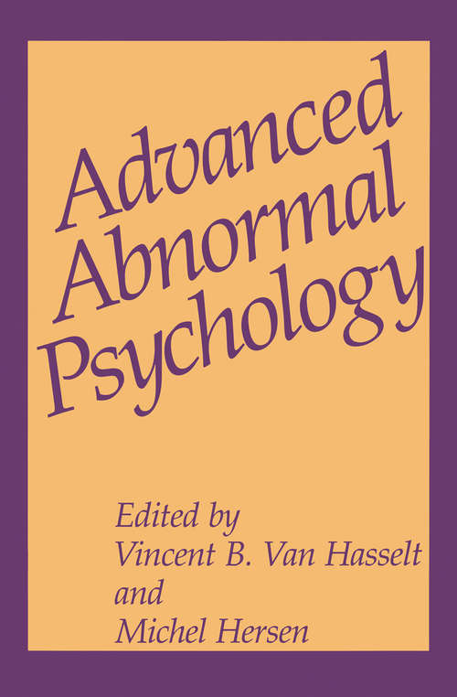Book cover of Advanced Abnormal Psychology (1994)