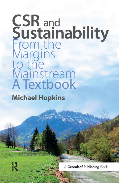 Book cover of CSR and Sustainability: From the Margins to the Mainstream: A Textbook