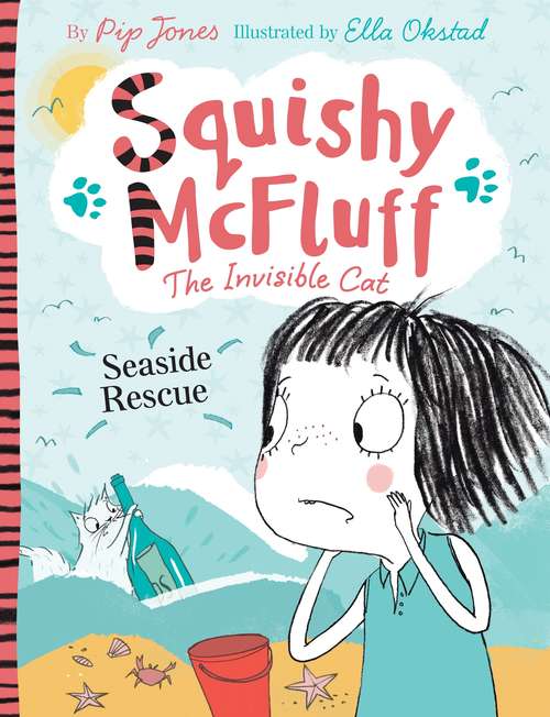 Book cover of Squishy McFluff: Seaside Rescue! (Main) (Squishy McFluff the Invisible Cat #5)