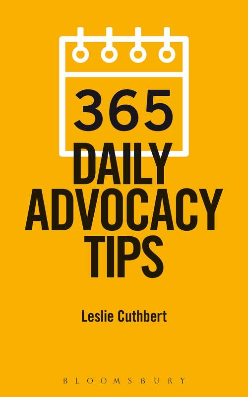 Book cover of 365 Daily Advocacy Tips