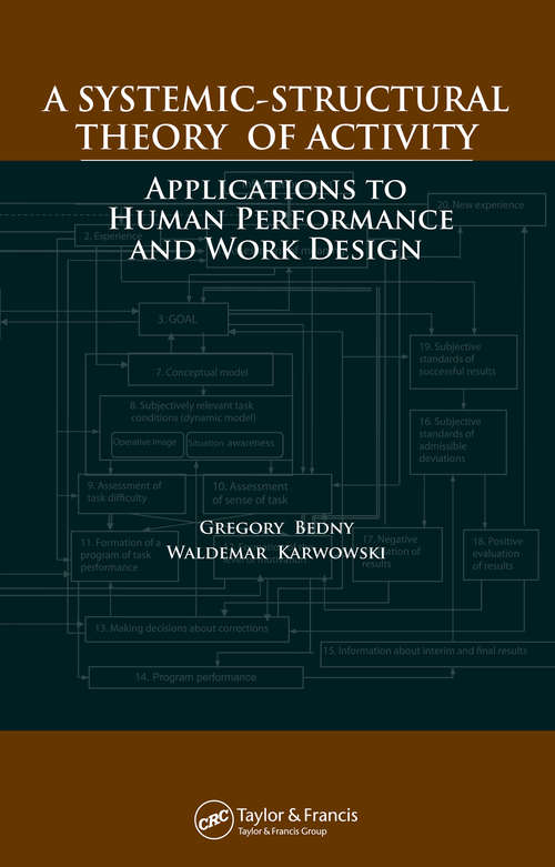 Book cover of A Systemic-Structural Theory of Activity: Applications to Human Performance and Work Design