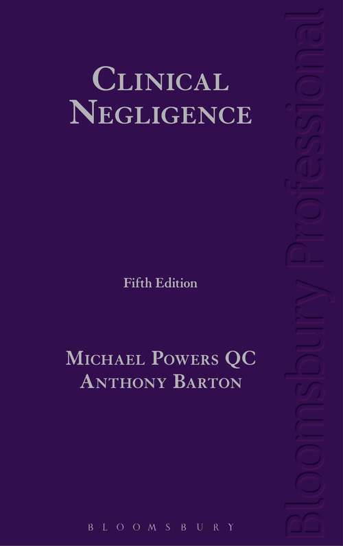 Book cover of Clinical Negligence (5)