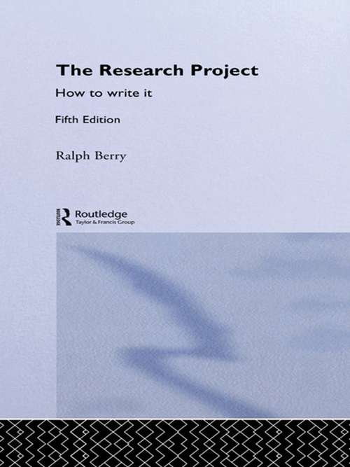 Book cover of The Research Project: How to Write It (6th edition)