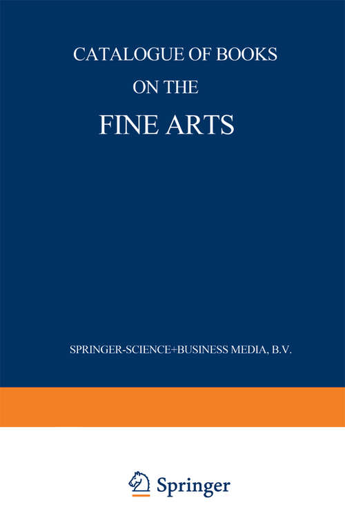 Book cover of Catalogue of Books on the Fine Arts (1949)