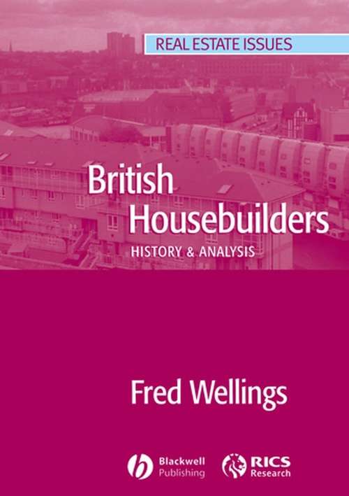 Book cover of British Housebuilders: History and Analysis