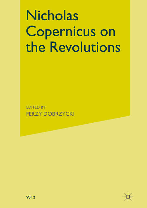 Book cover of On the Revolutions: Volume 2 (1st ed. 1978)