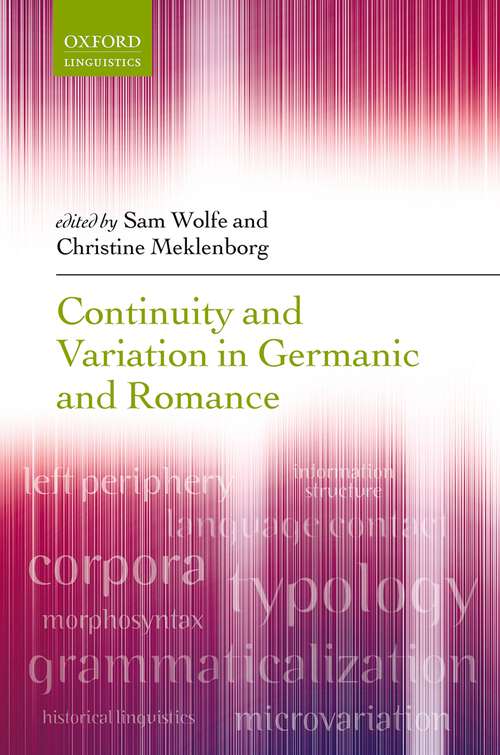Book cover of Continuity and Variation in Germanic and Romance
