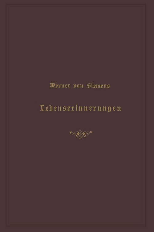 Book cover of Lebenserinnerungen (3. Aufl. 1893)
