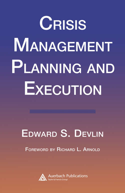 Book cover of Crisis Management Planning and Execution