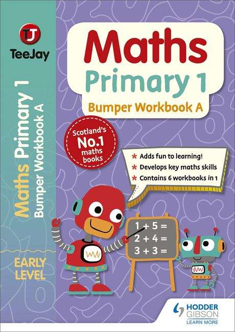 Book cover of Teejay Maths Primary 1 Bumper Workbook A (PDF)