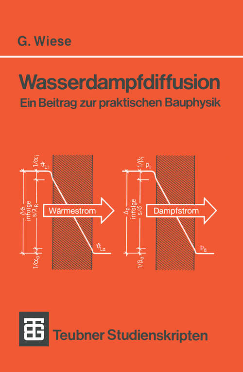 Book cover of Wasserdampfdiffusion: Ein Beitrag zur praktischen Bauphysik (2., neubearb. und erw. Aufl. 1985) (Teubner Studienskripten Bauwesen #66)