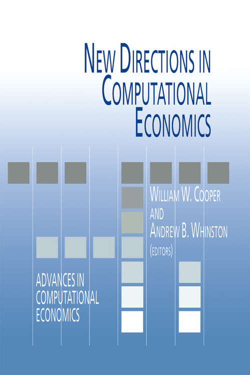 Book cover of New Directions in Computational Economics (1994) (Advances in Computational Economics #4)