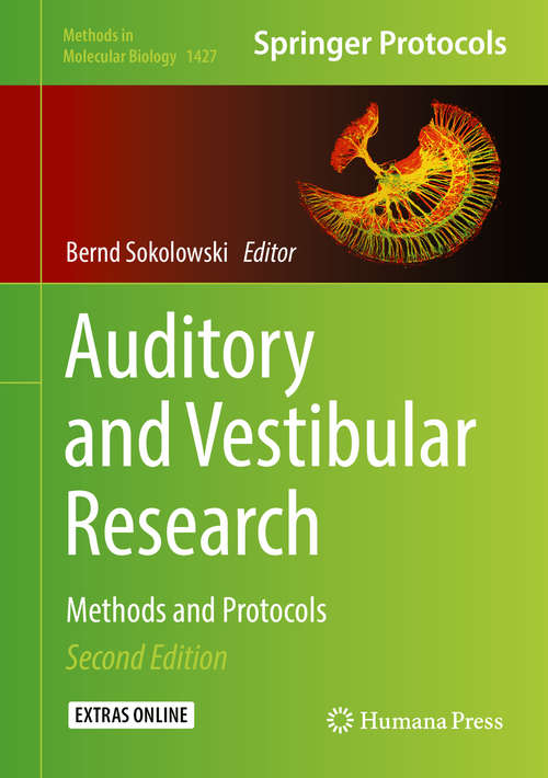 Book cover of Auditory and Vestibular Research: Methods and Protocols (2nd ed. 2016) (Methods in Molecular Biology #1427)