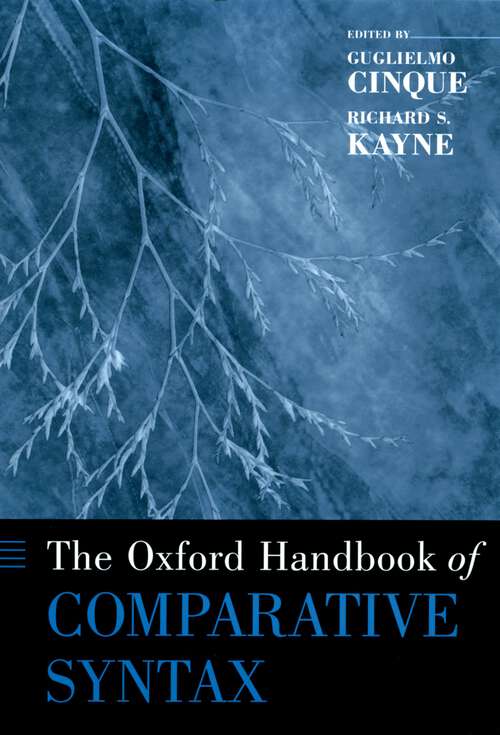 Book cover of The Oxford Handbook of Comparative Syntax (Oxford Handbooks)