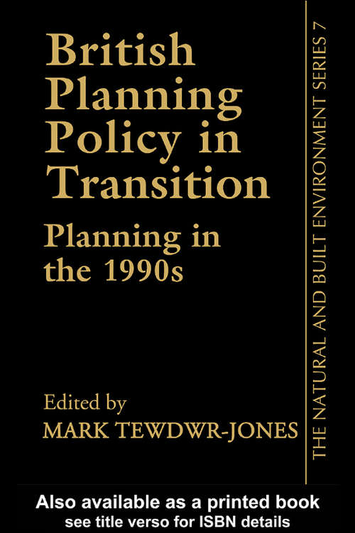 Book cover of British Planning Policy: Planning In The Major Years