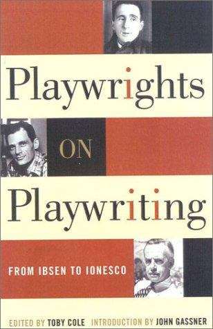 Book cover of Playwrights On Playwriting: From Ibsen To Ionesco (PDF)