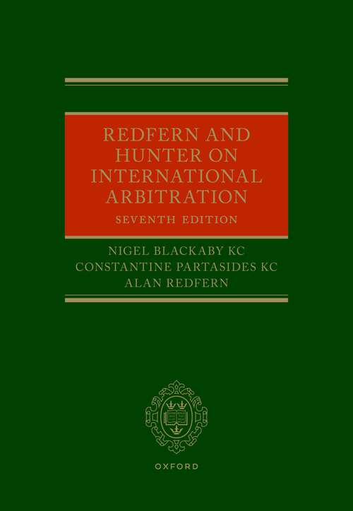 Book cover of Redfern and Hunter on International Arbitration