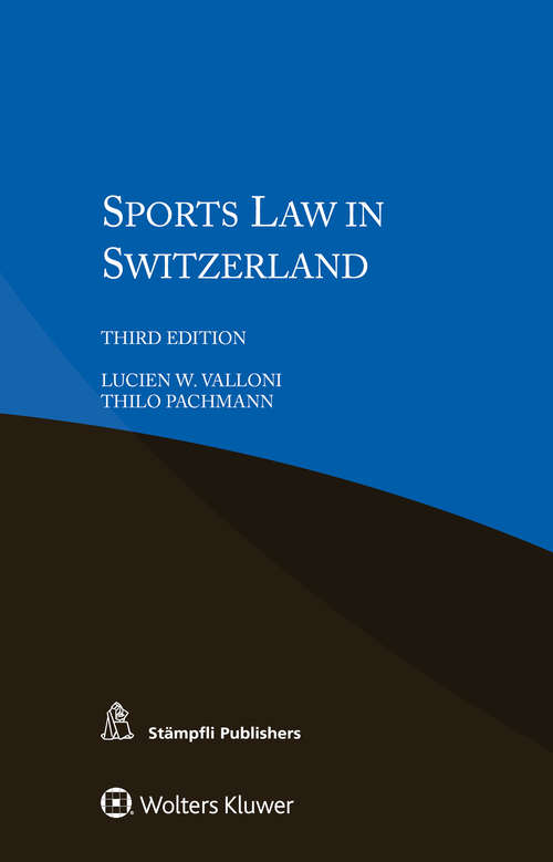 Book cover of Sports Law in Switzerland (3)