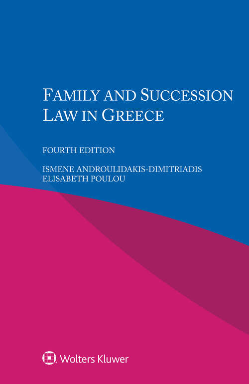 Book cover of Family and Succession Law in Greece