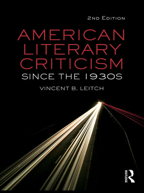 Book cover of American Literary Criticism Since the 1930s