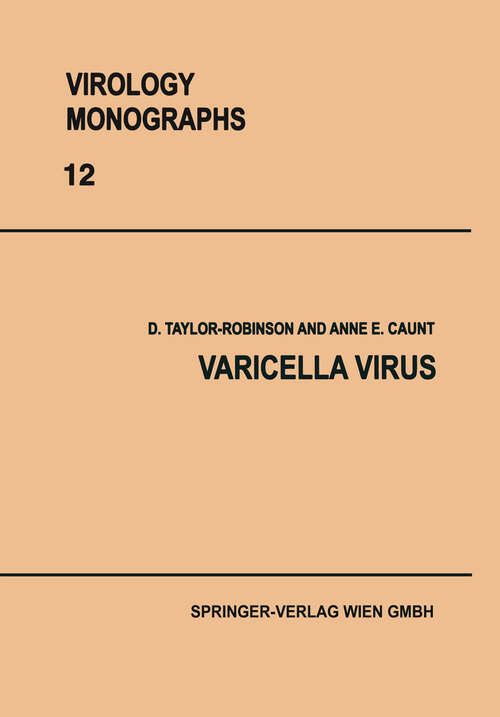 Book cover of Varicella Virus (1972) (Virology Monographs   Die Virusforschung in Einzeldarstellungen #12)