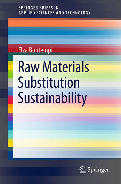 Book cover of Raw Materials Substitution Sustainability (SpringerBriefs in Applied Sciences and Technology)
